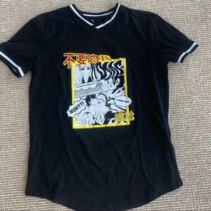 Original Gravity Anime Black Graphic T-Shirt Sz L